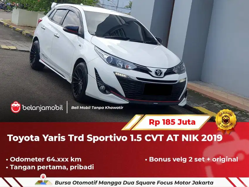 [ GARANSI 1TH ] Toyota Yaris Trd Sportivo 1.5 CVT AT Putih 2019/2020