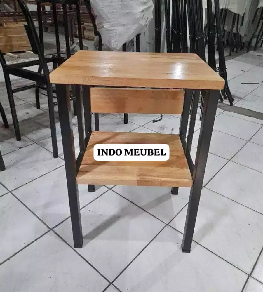 RAK DISPENSER 2 TINGKAT ATAU RAK SERBAGUNA LAINNYA KAKI BESI HOLO