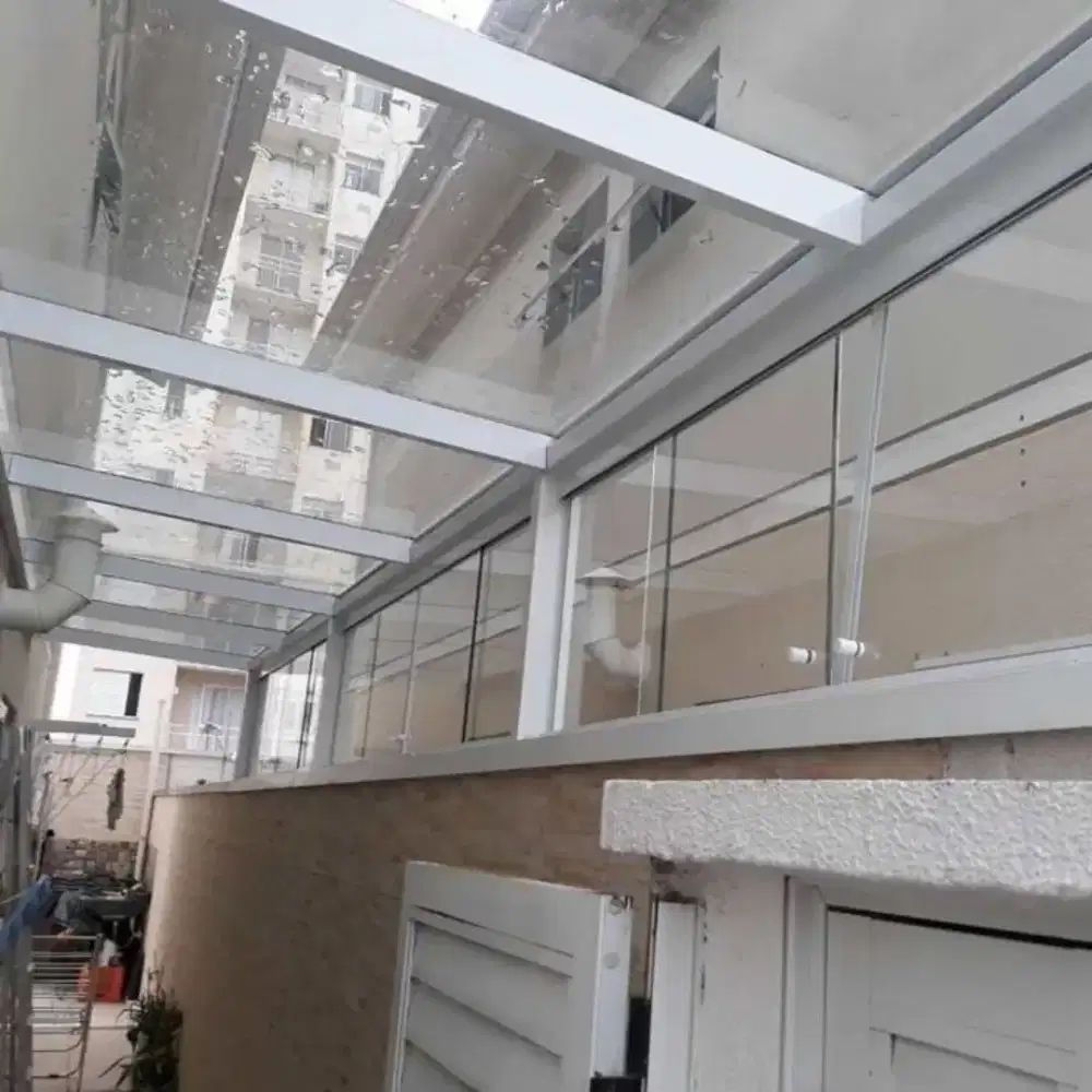 Kanopi kaca tempered / kanopi kaca / canopy tempered glass / void kaca