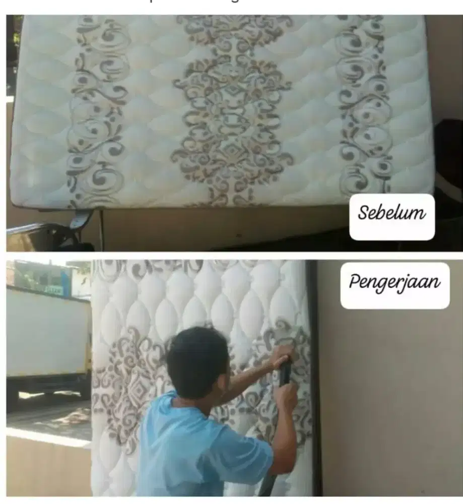Jasa panggilan homeservis cuci laundry sofa sofabed kasur Springbed