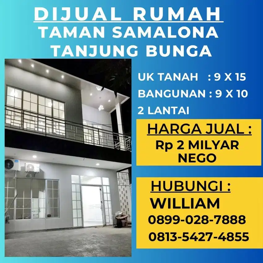 JUAL RUMAH TANJUNG BUNGA TAMAN SAMALONA MAKASSAR