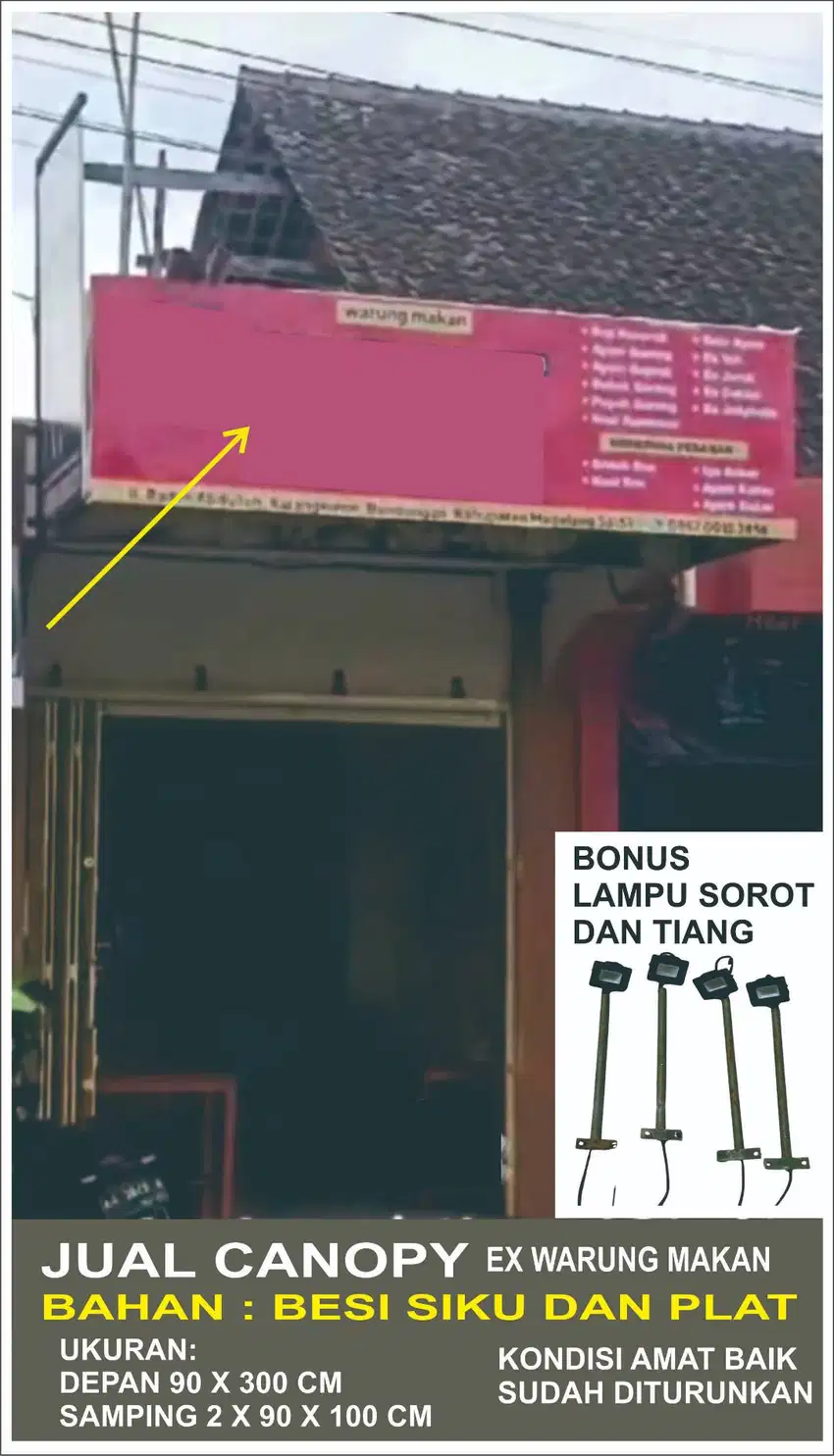 CANOPY/KANOPI + PAPAN NAMA