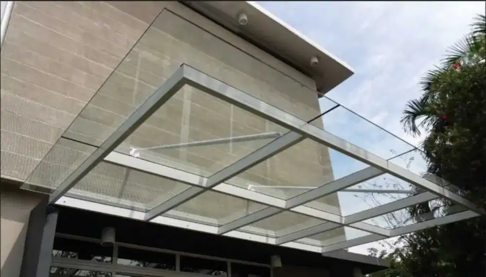 Kanopi kaca tempered / kanopi kaca / canopy tempered glass / void kaca