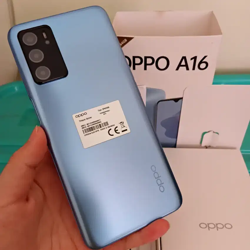 Handphone OPPO A16 4/64GB Bekas Mulus Fullset