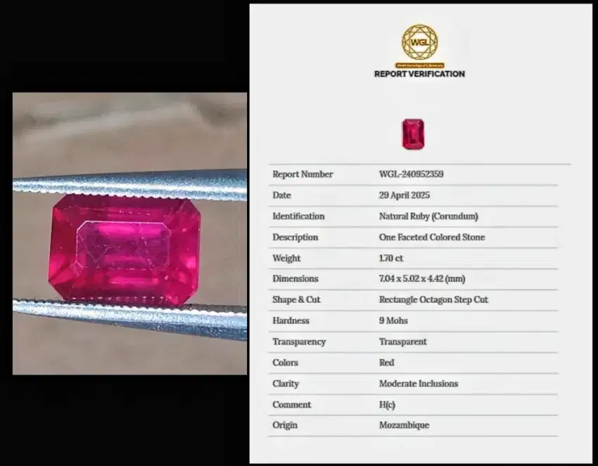Natural Ruby (Corundum)