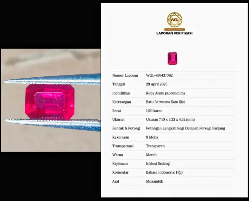 Natural Ruby (Corundum)