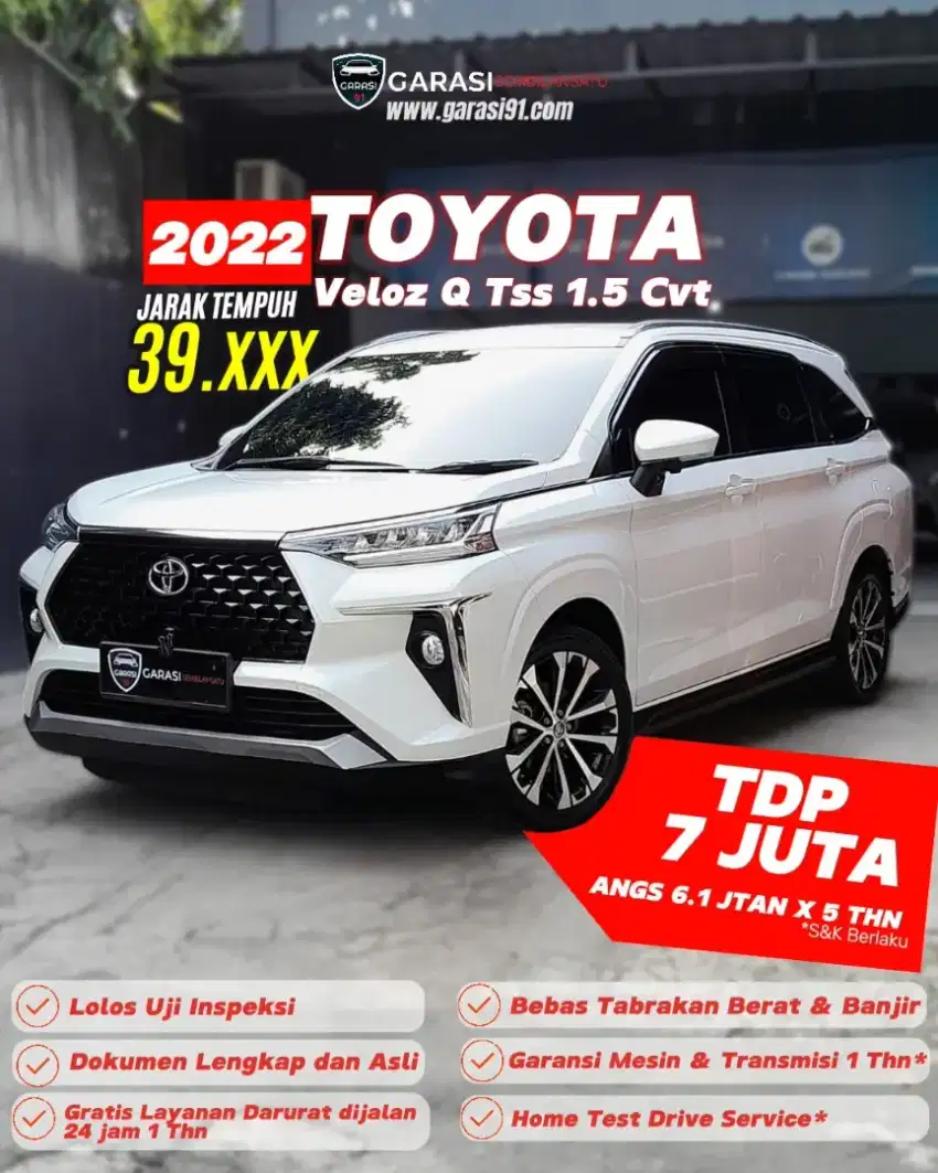 [ TDP 7 jt ] Toyota Avanza Veloz Q Tss 1.5 Cvt 2022