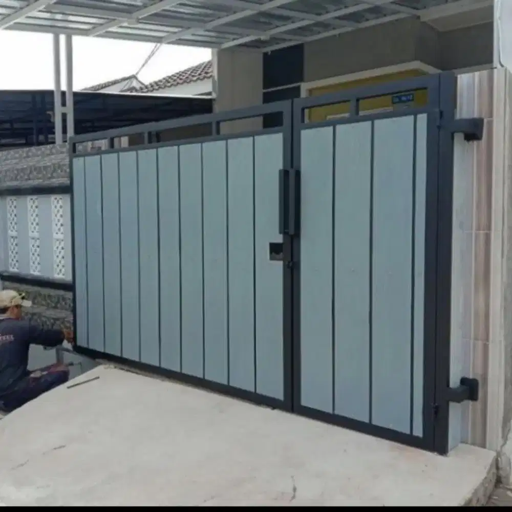 Bengkel las Lampung tralis kanopi pintu pagar gerbang tangga