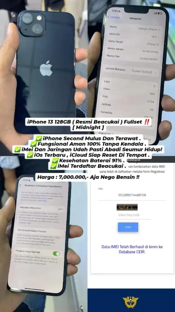 Iphone 13 128Gb Sinyal Permanen