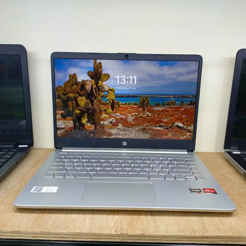 Laptop Leptop hp 14 full silver Ryzen 3-3250U ram 8gb SSD 256gb