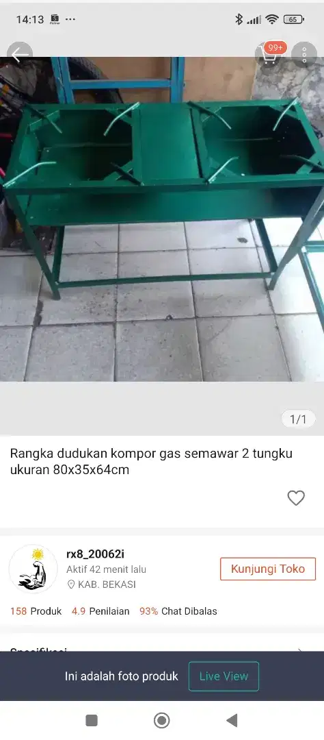Jual dudukan kompor 2 tungku masih bagus