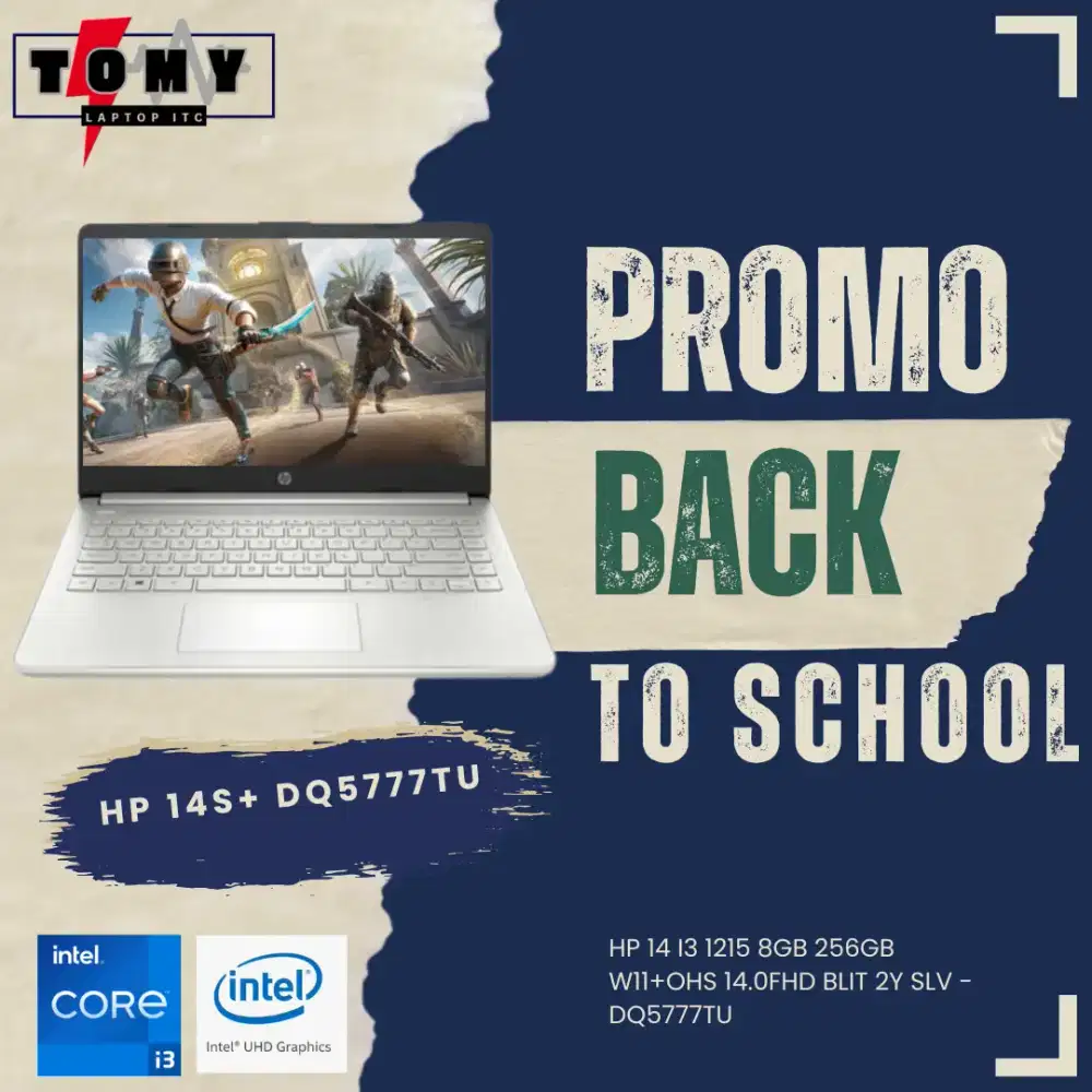 HP 14 I3 1215 8GB 256GB W11+OHS 14.0FHD BLIT 2Y SLV -DQ5777TU