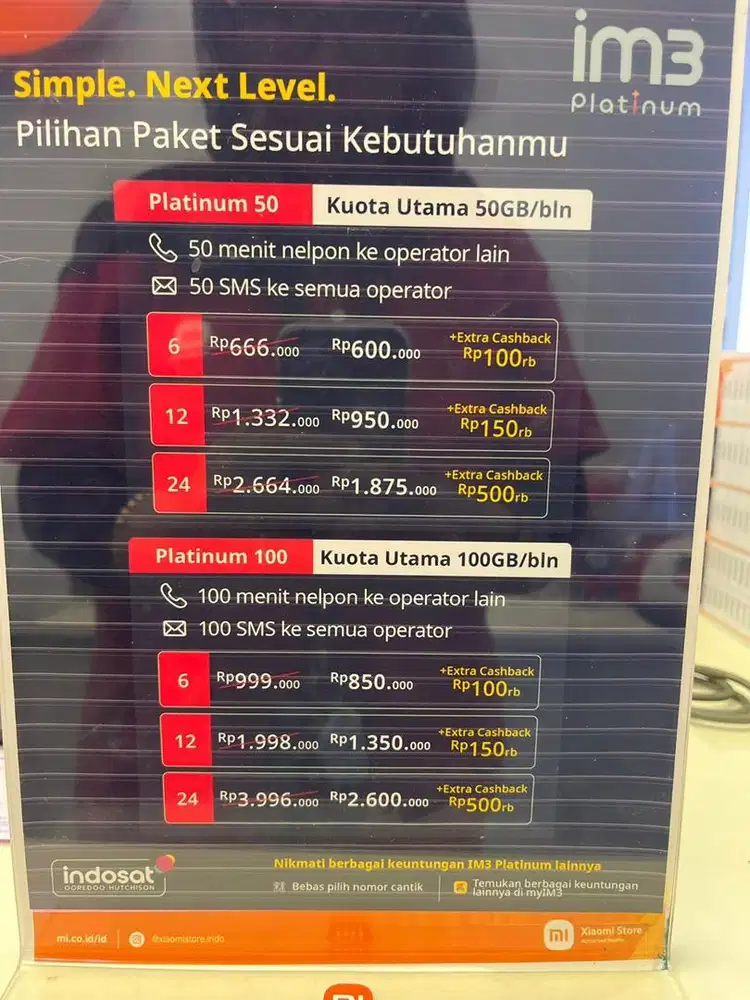 Indosat platinum 50GB