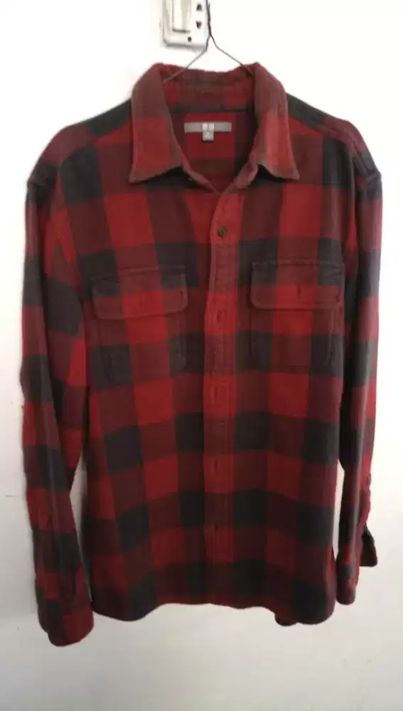 Kemeja flannel uniqlo size M original flanel