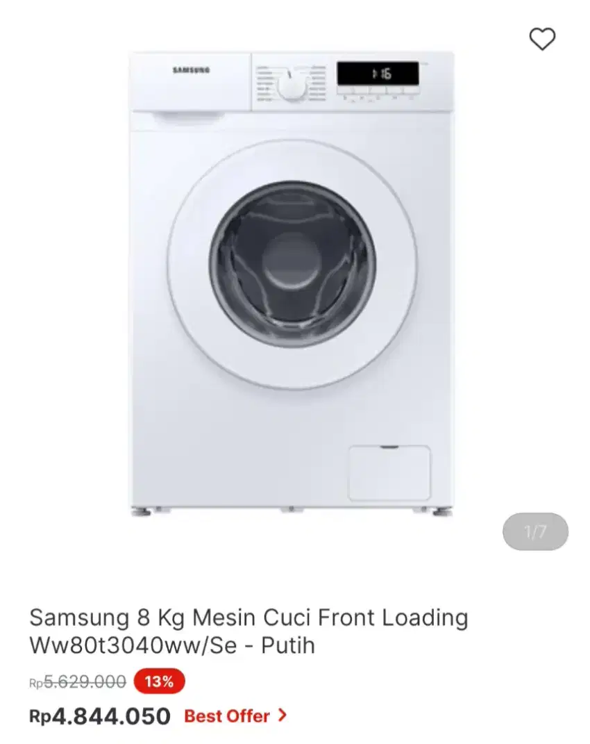 WM SAMSUNG FEONT LOAD 8.KG