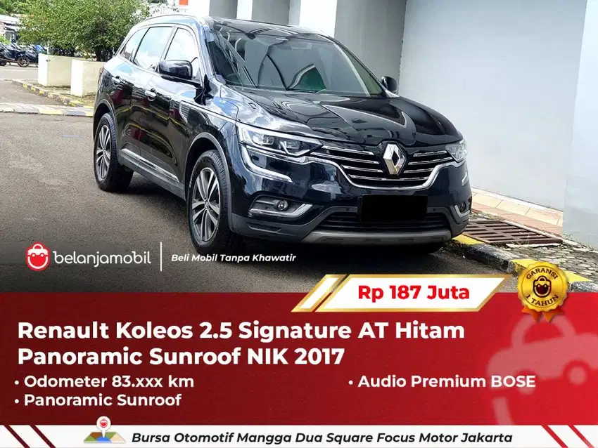[ GARANSI 1TH ] Renault Koleos 2.5 Signature AT Hitam 2017/2018