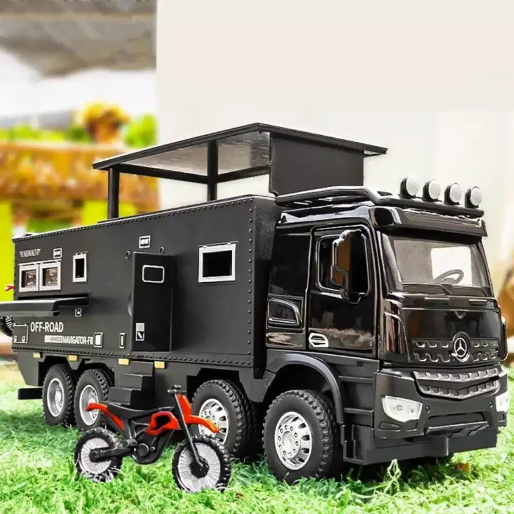 Mainan Diecast Truck RV Camper