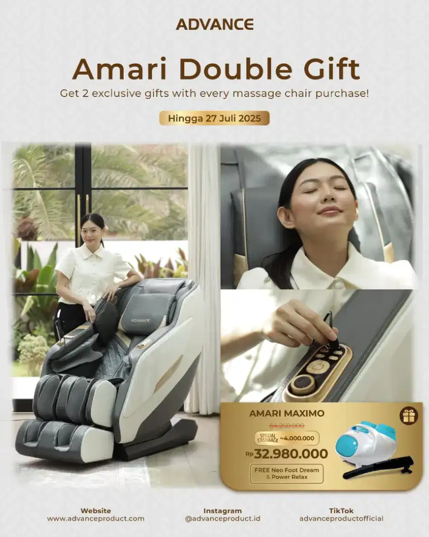Kursi Pijat Advance Kursi Pijat Full Body FREE 2 GIFT