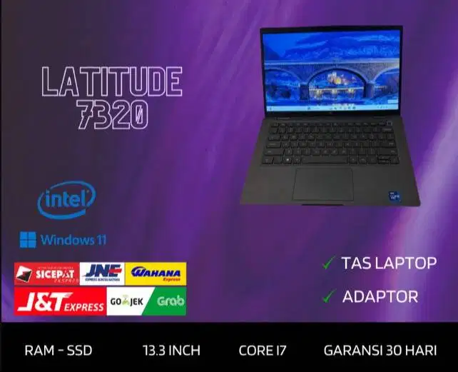 Laptop Dell Latitude 7320 Core i7 Gen 11 Ram 16GB SSD 256GB D-RC