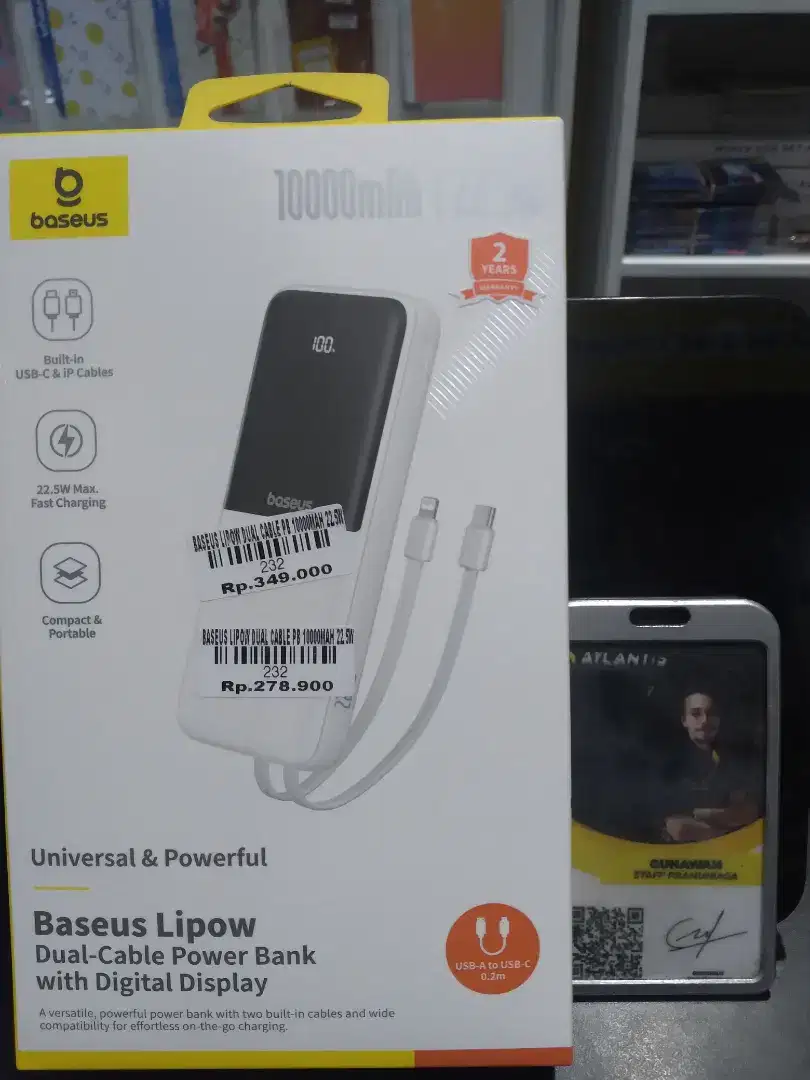 Power bank BASEUS LIPOW ATLANTIS DAHSYAT