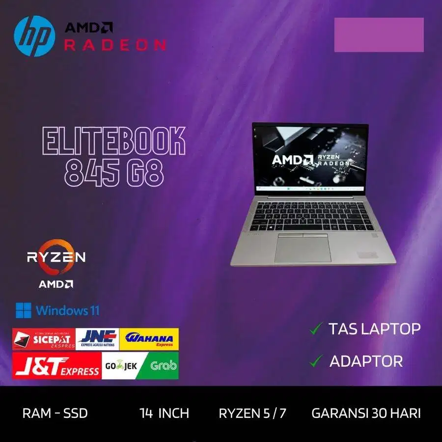 HP Elitebook 845 G8 AMD RYZEN 5, RAM 16GB - 256GB touchscreen D-RC