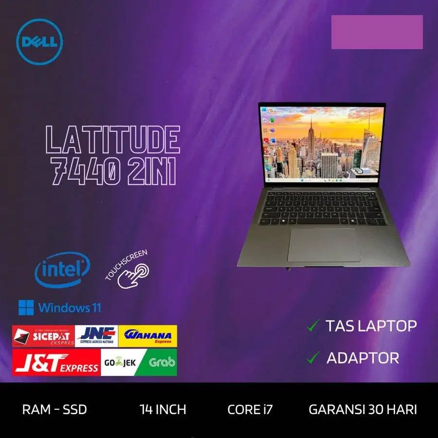 Dell Latitude 7440 Touchscreen 2in1 Core i7 Gen 13 Ram 32GB-256GB D-RC