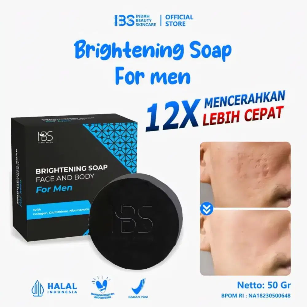 [ 1pcs ] IBS Brightening Soap Face & Body For Men 50gr