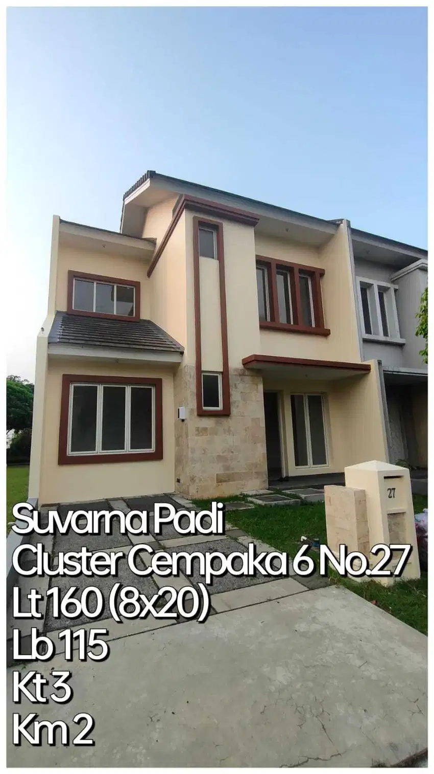 Disewakan Rumah Rapih 2 Lantai Siap Huni di Cempaka Suvarna Padi