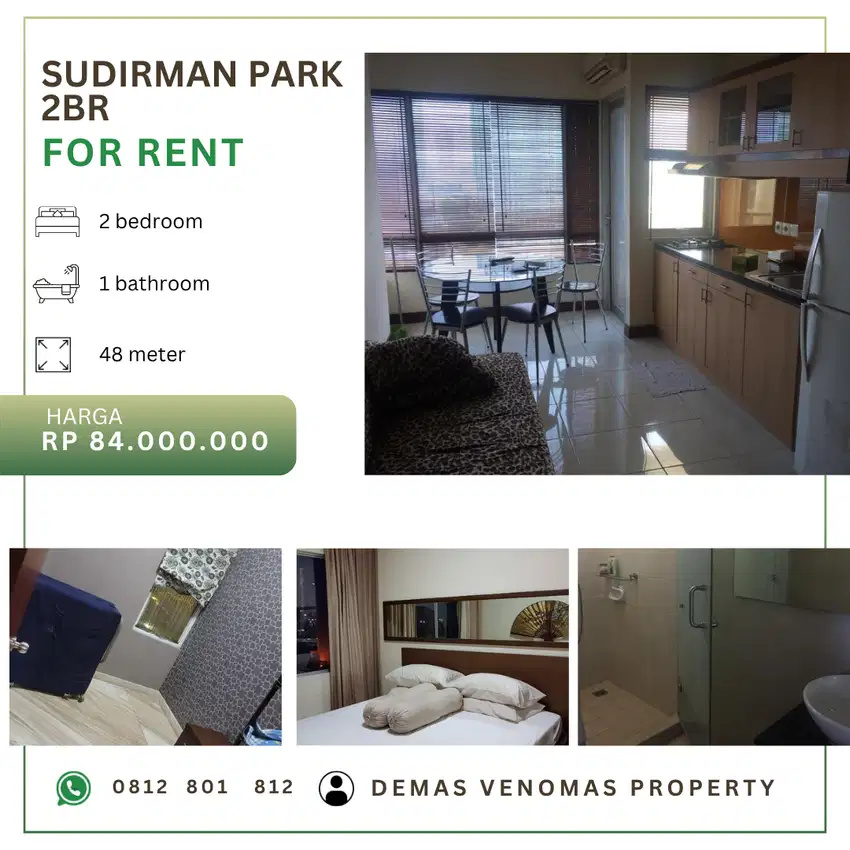 Disewakan Apartment Sudirman Park 2BR Tower A Middle Floor Furnished