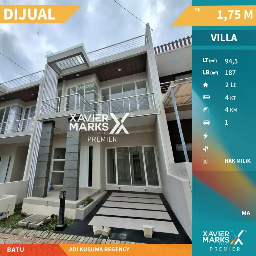 Dijual Rumah Villa di Adikusuma Batu Malang, Bangunan Baru