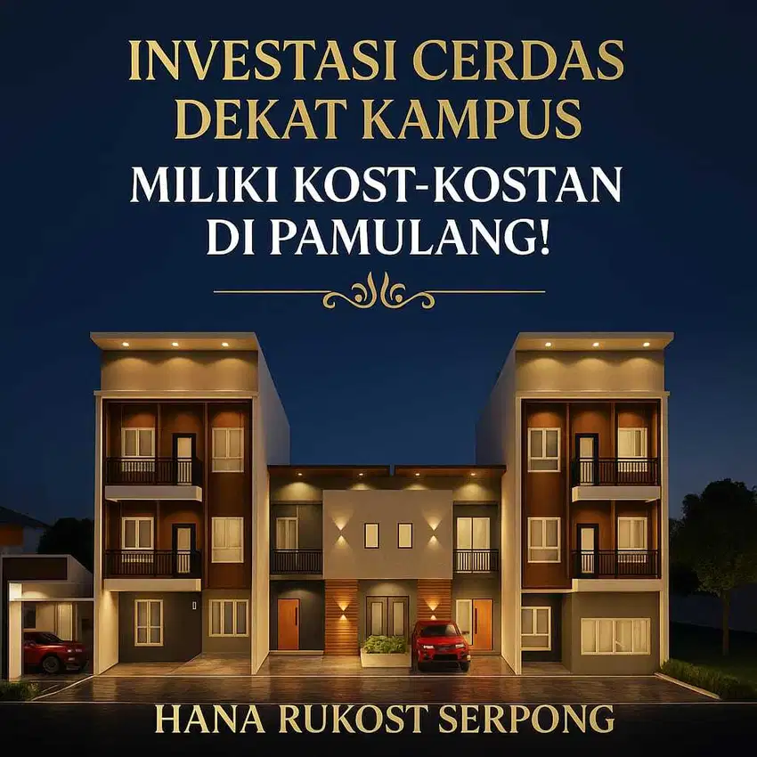 Dijual Rumah Kost Modern Strategis Dekat Unpam 2 Pamulang Serpong SHM