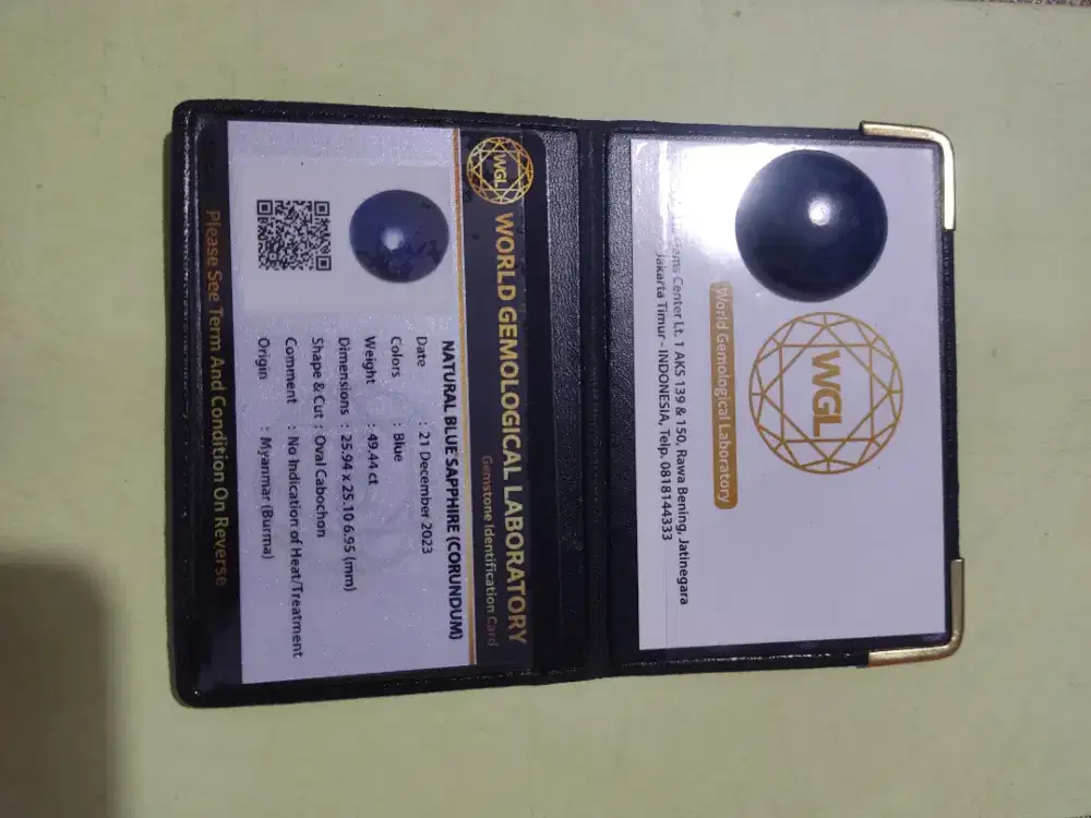 Blue safir Sapphire Birma jumbo
