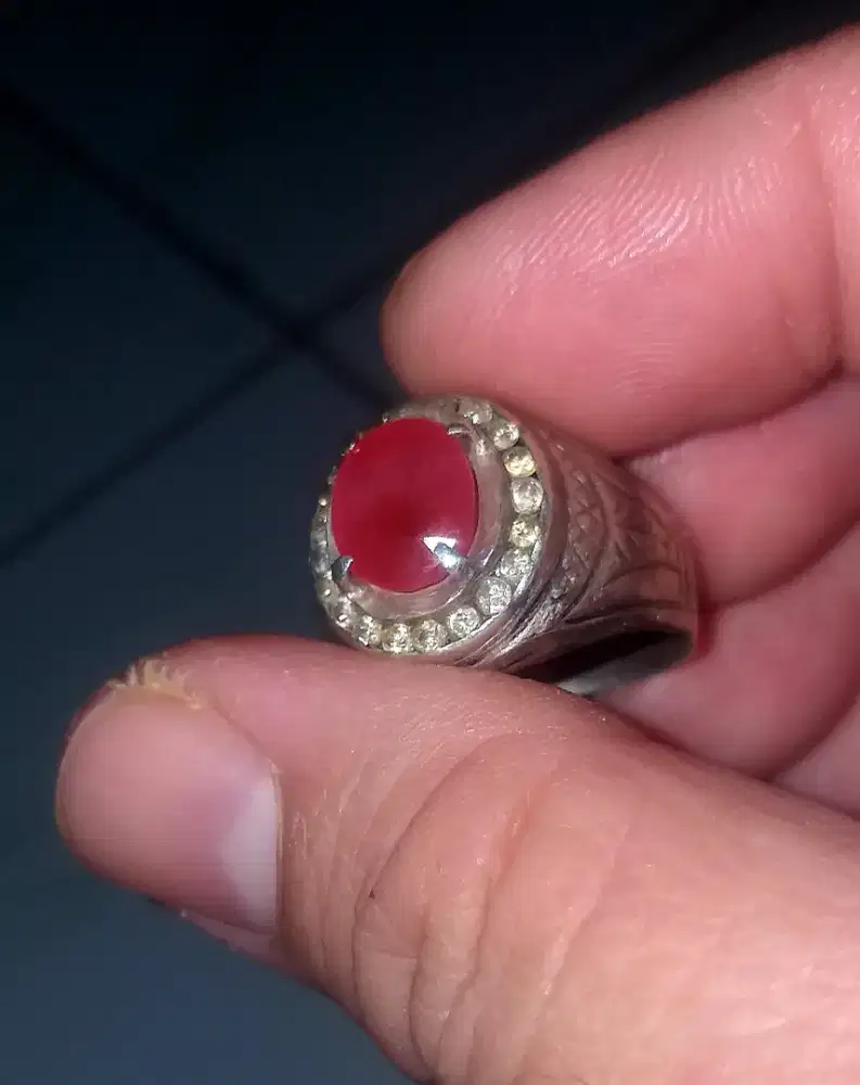 Cincin Natural Pinkish Ruby