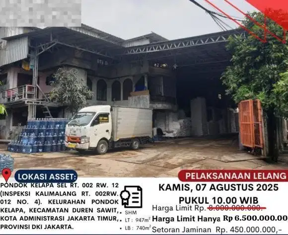 Djual tanah plus bangunan  lokasi strategis