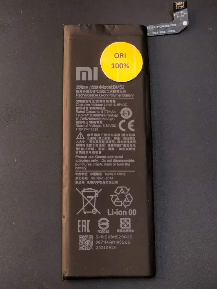 Baterai BM52 Baterai XIAOMI MI NOTE 10 PRO / XIAOMI MI NOTE 10 ORIGINA