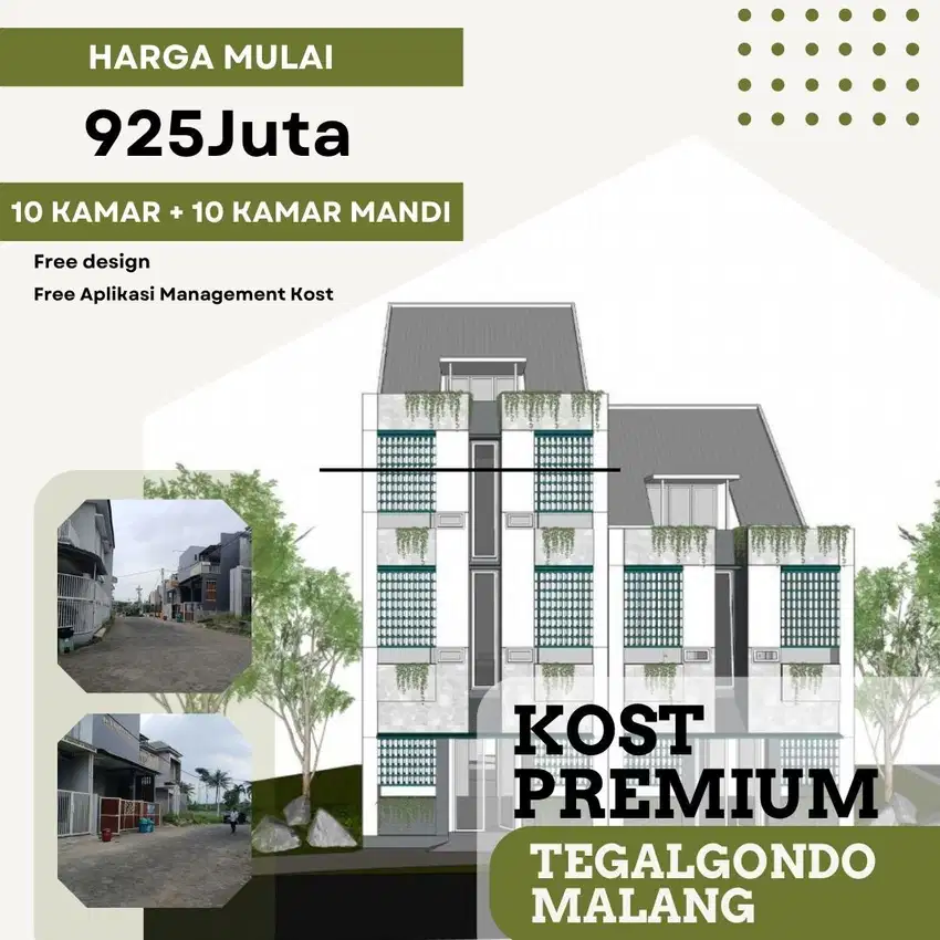 Kos Premium Malang Belakang Kampus UMM, Siap Bangun Bebas Design