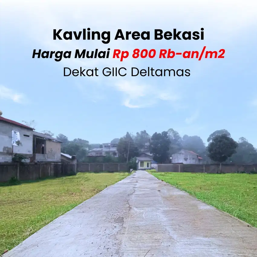 View Sawah & Bukit, Mulai 800 Rb-an Kavling SHM Bekasi