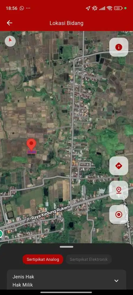 Di jual sawah SHM lokasi gresik