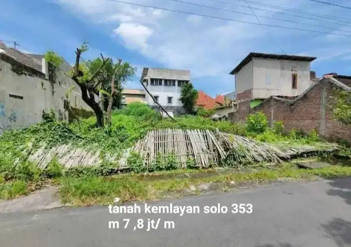 Dijual Tanah di kota solo kemlayan0