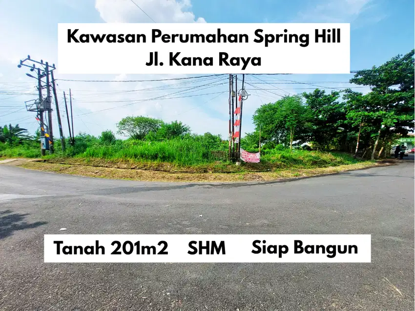 Cocok Bangun Rumah, Tanah SHM dekat Perumahan Spring Hill