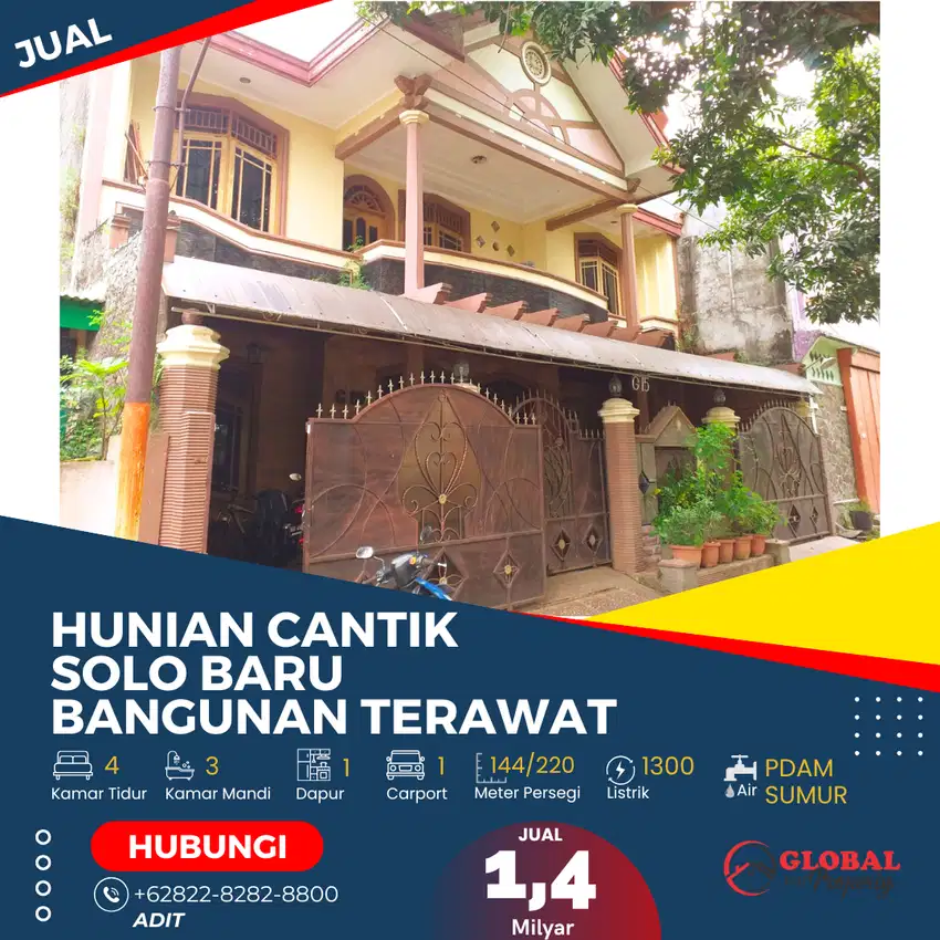 Hunian Solo Baru Bangunan Terawat
