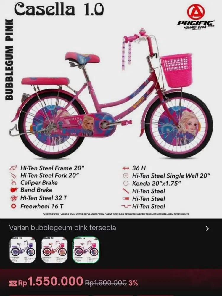 sepeda pacific bmx casella 20