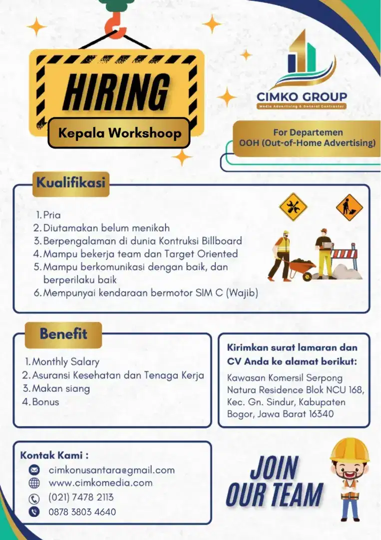 Loker Kepala Workshop