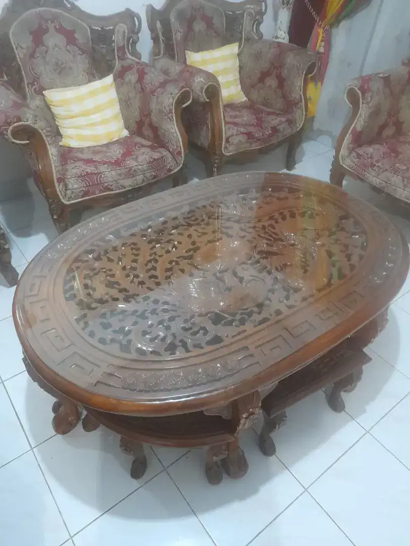 Jual cepat meja jati ukir
