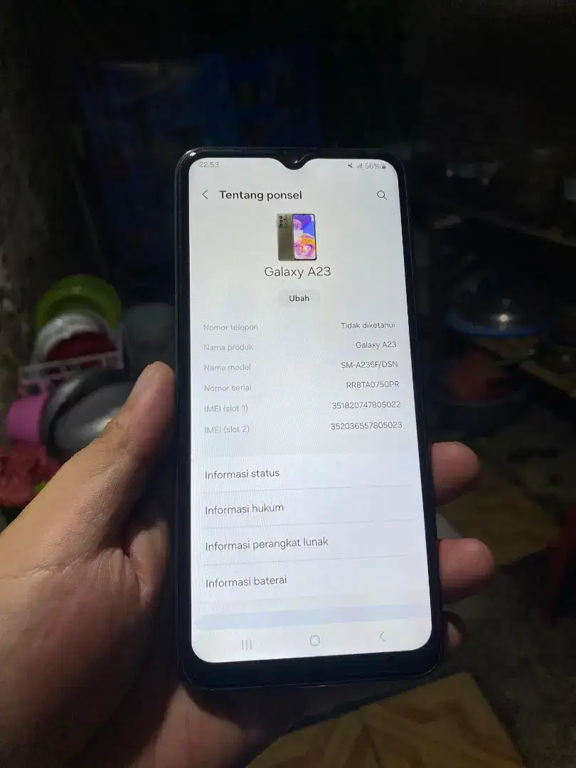 Samsung a23 4g no mines hp cas ori