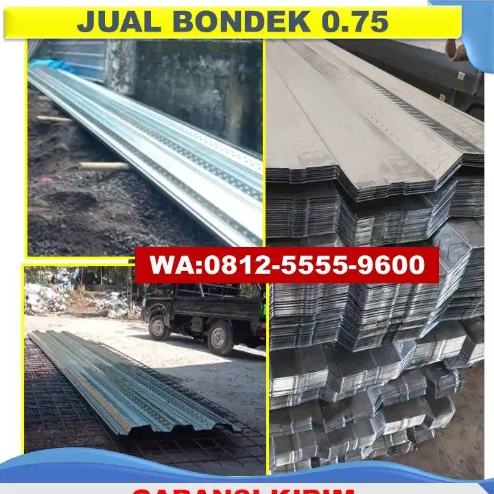 Grosir Bondek Cor Dak Jogja Lebar 1 Meter panjang 5 Meteran 0.75 Std