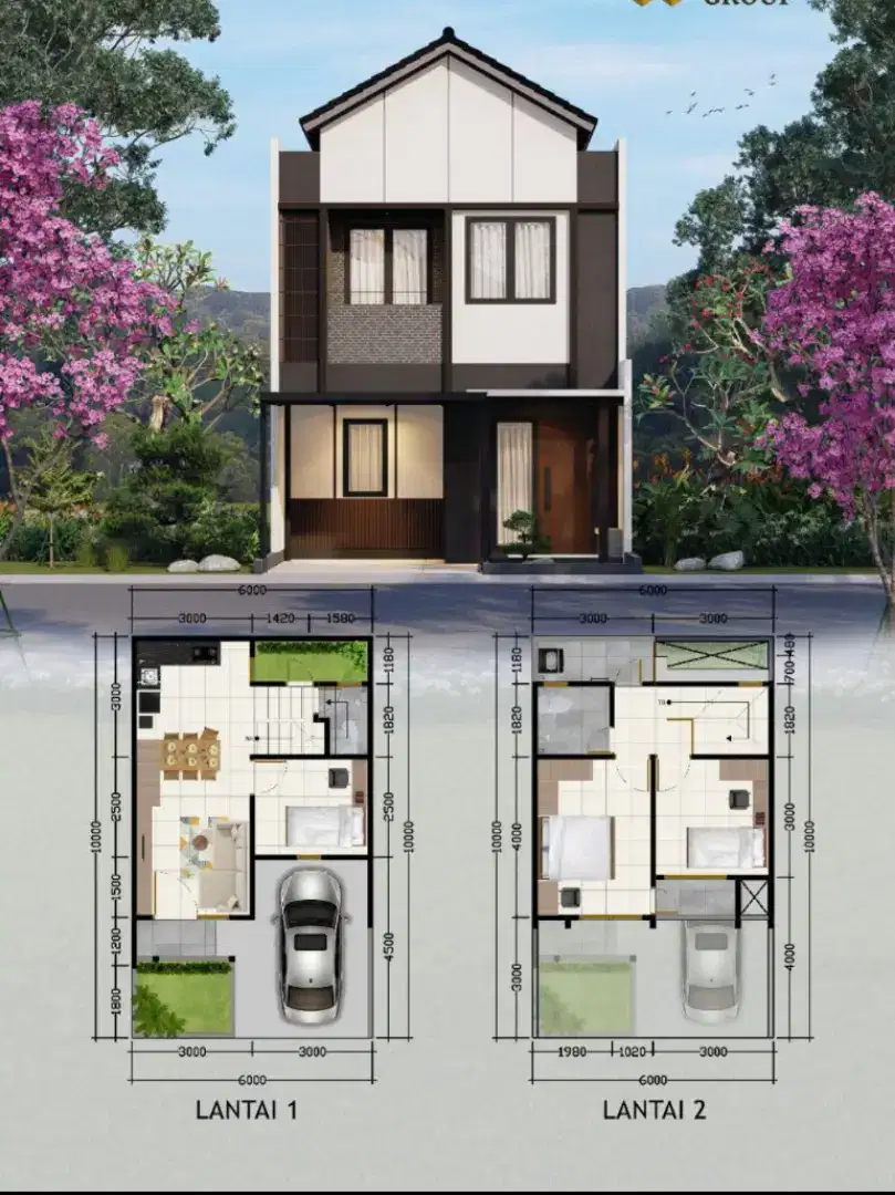 Rumah 2lantai lokasi strategis Cash/KPR Cimanggis Depok