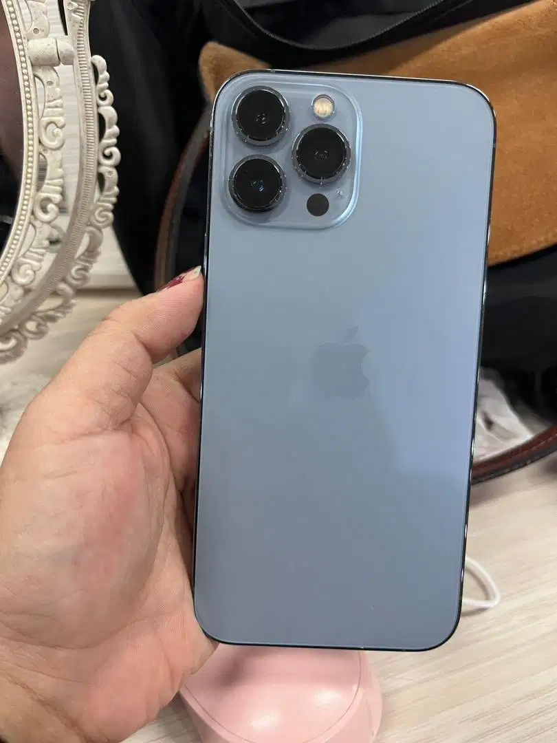 Jual iphone 13 promax sinyal tembus siera blue 256 mulus bgt dapet ban