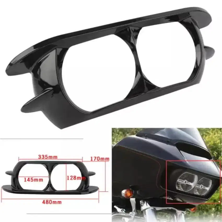 Cover lampu harley davidson road glide hitam