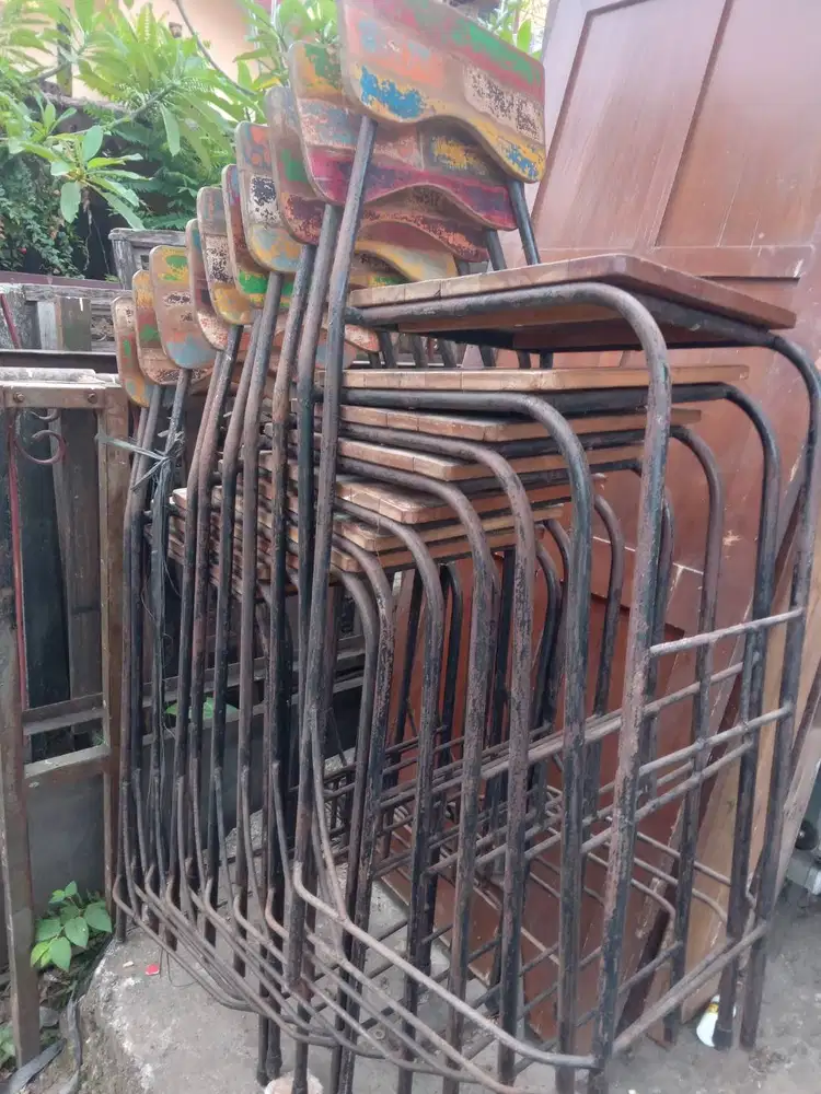 kursi bar jati besi lawasan